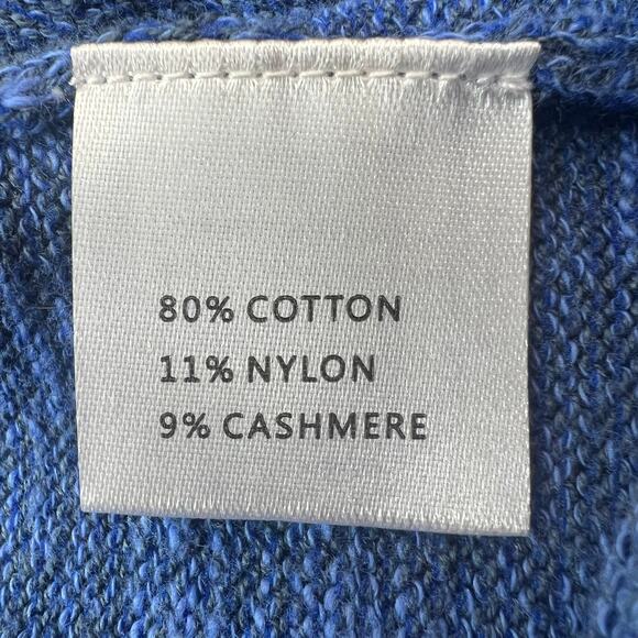 Peter Millar Men's Cotton/Cashmere Blend Crewneck Sweater Size L Heathered Blue - Picture 4 of 8